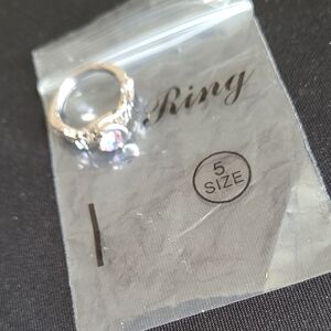 Silver Ring with Purple Gemstone